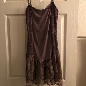 Free People Lilac/Grey Lace Slip